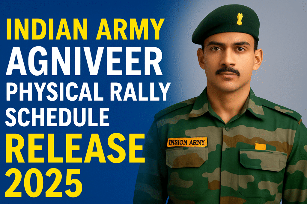 Indian Army Agniveer Physical Rally Schedule Released -2025